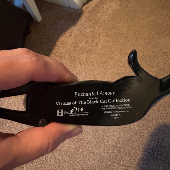 ENCHANGED AMOUR Black Cat Figurine Collection by Hamilton - Picture 6 of 6